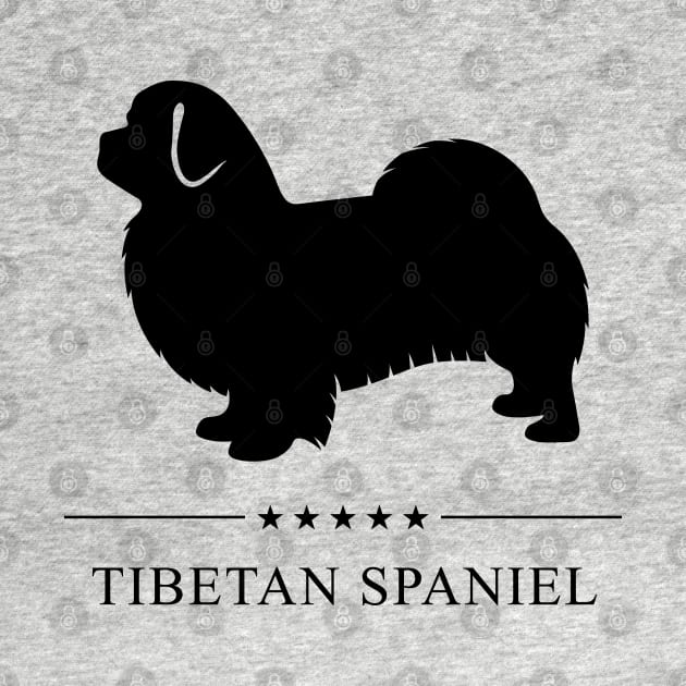 Tibetan Spaniel Black Silhouette by millersye